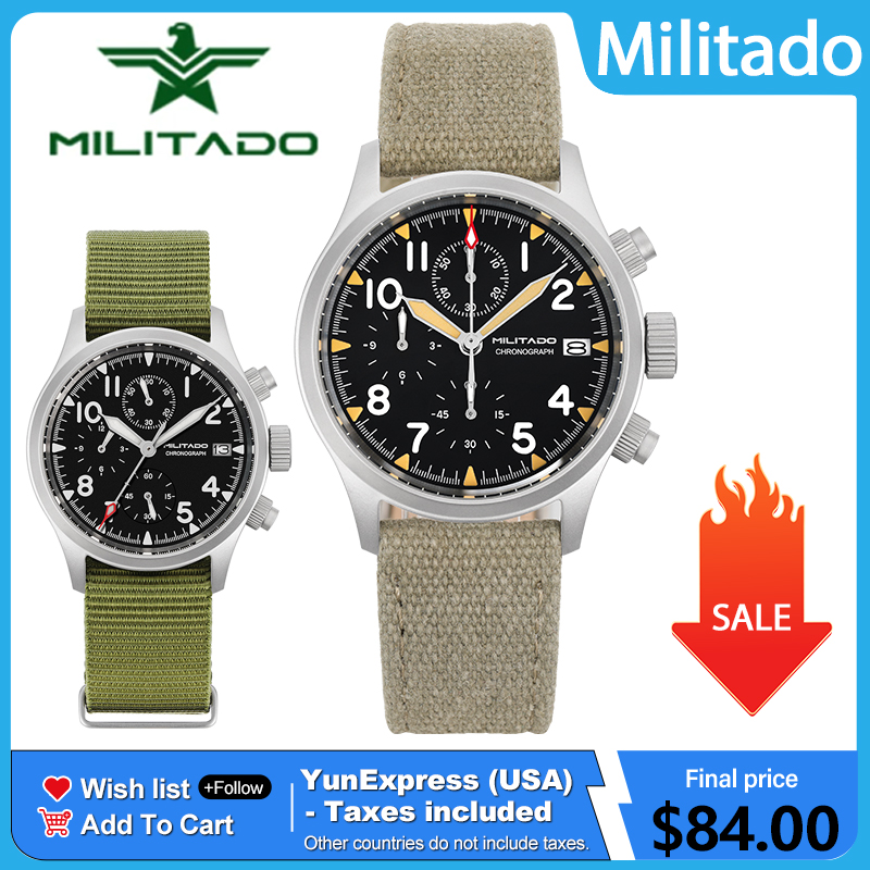 Luxury Watch Longines - Militado ML1868KF Retro VK67 Quartz Chronograph
