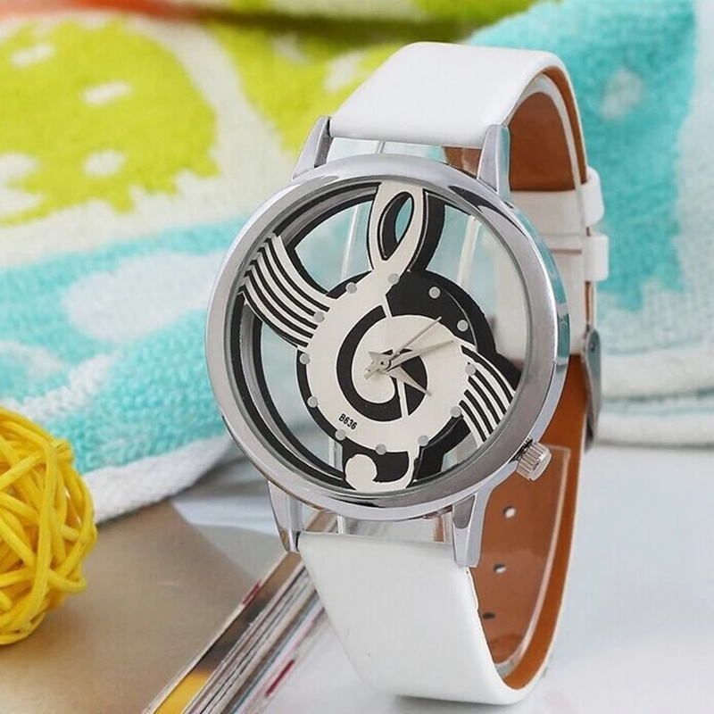 Fashion Hollow Music Shape Wat - огляд і ціна Luxury Watch White