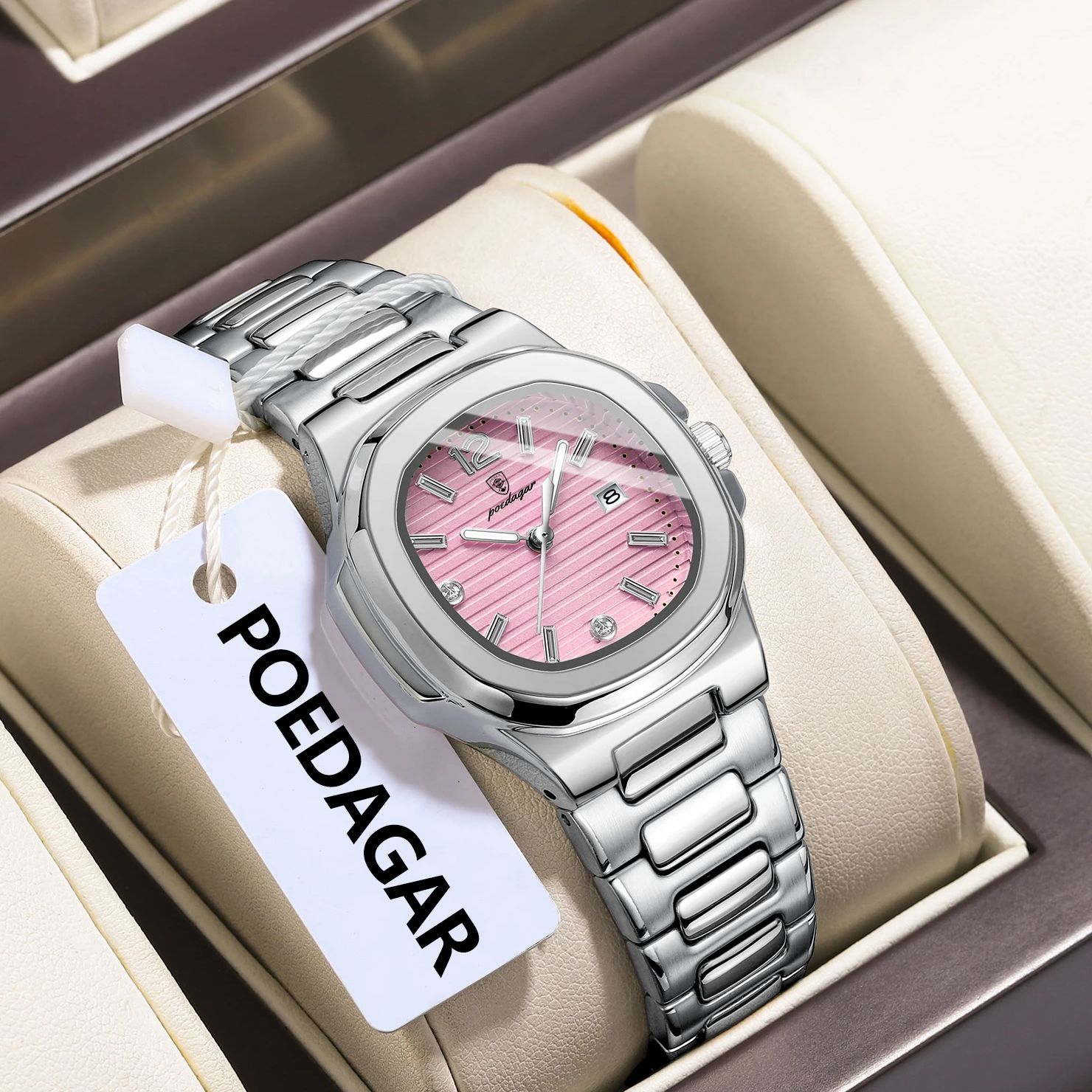POEDAGAR Square Fashion Woman  - огляд і ціна Luxury Watch Female