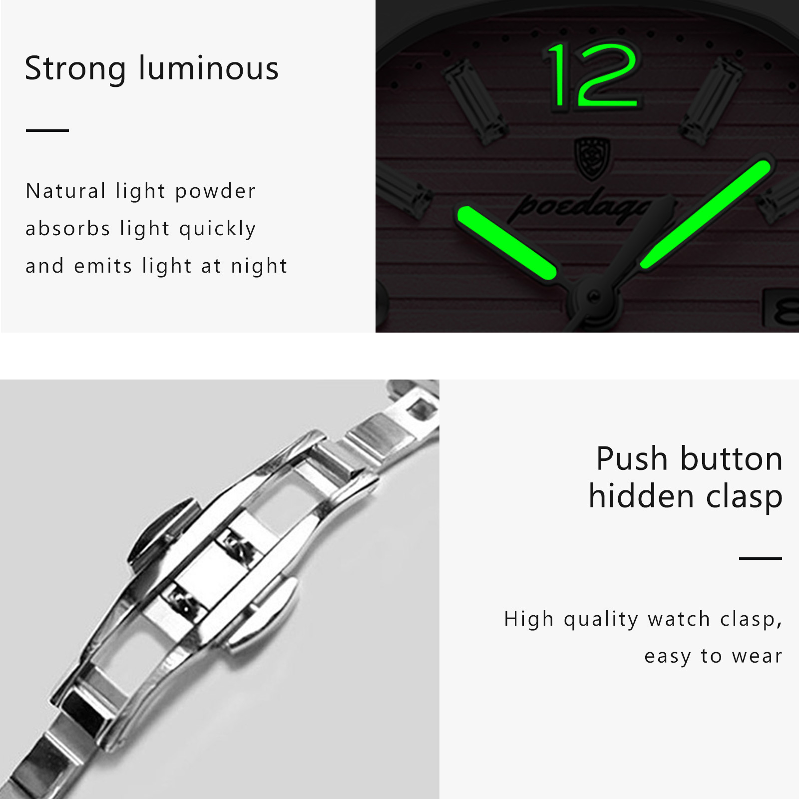 POEDAGAR Square Fashion Woman  - огляд і ціна Luxury Watch Female