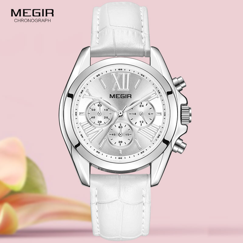 MEGIR2019 New Luxury Leather W - огляд і ціна Luxury Watch White