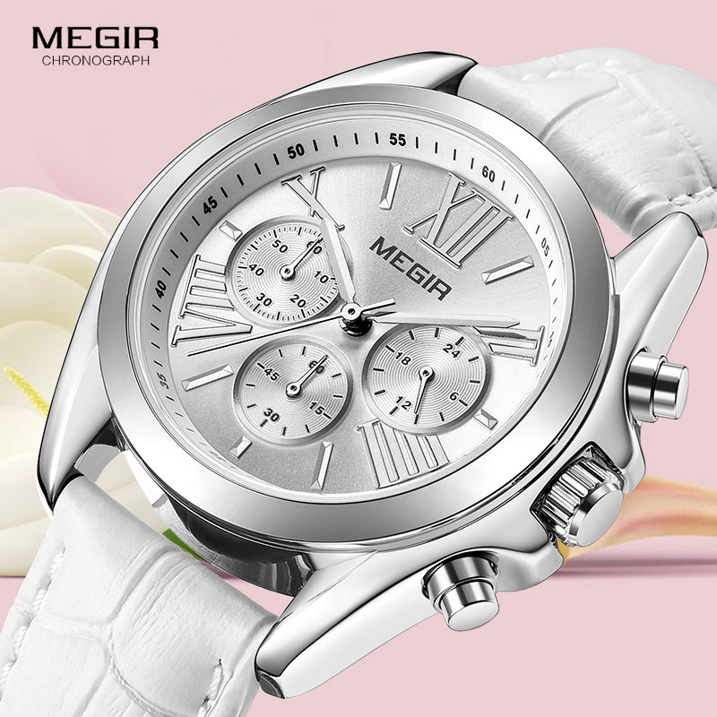 MEGIR2019 New Luxury Leather W - огляд і ціна Luxury Watch White