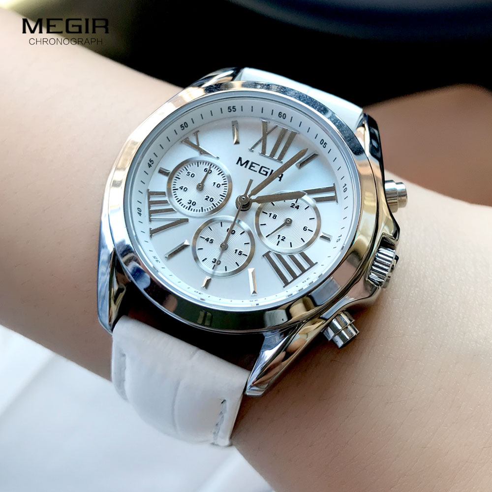 MEGIR2019 New Luxury Leather W - огляд і ціна Luxury Watch White