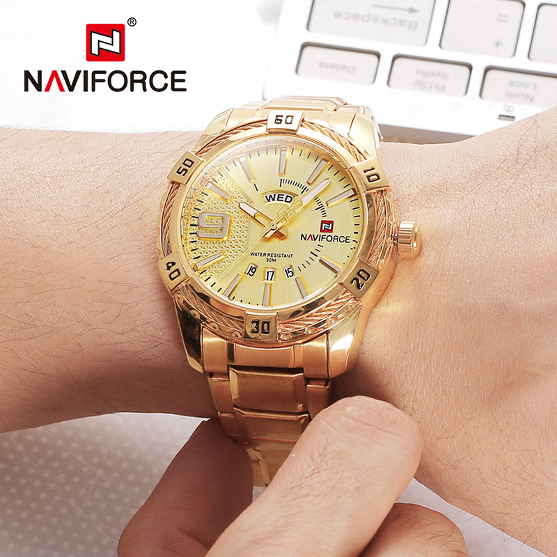 NAVIFORCE Luxury Brand Men's W - огляд і ціна Luxury Watch Hublot