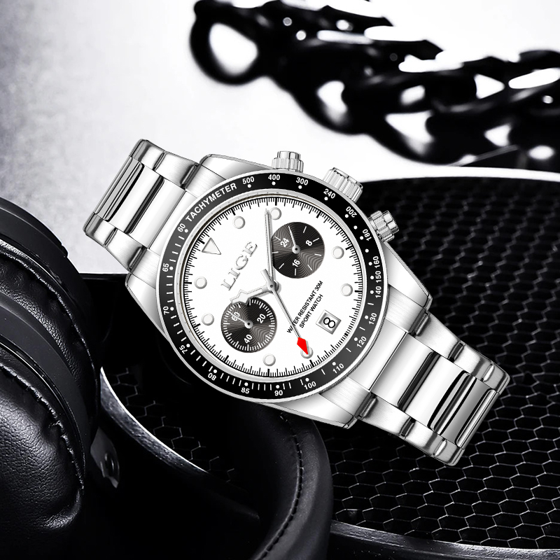 LIGE Brand Fashion Man Watch L - огляд і ціна Luxury Watch Low Price