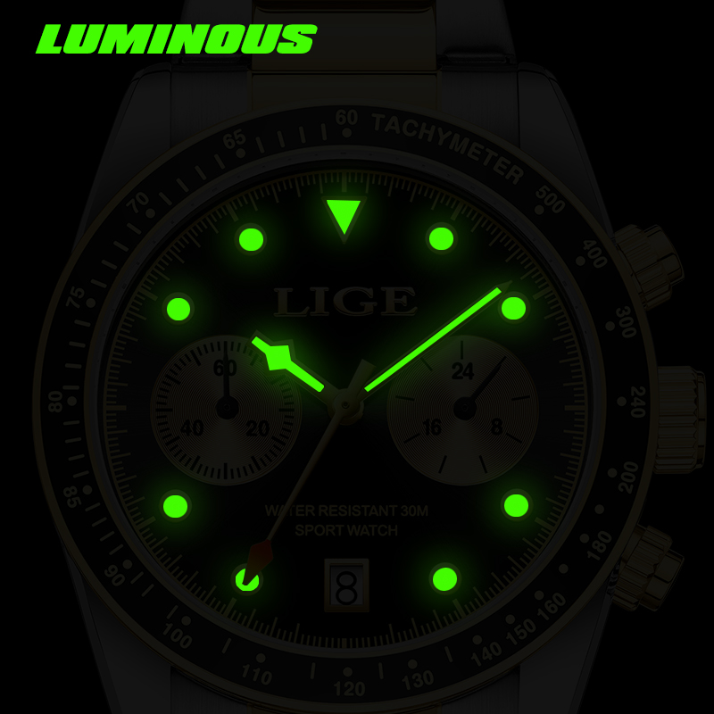 LIGE Brand Fashion Man Watch L - огляд і ціна Luxury Watch Low Price
