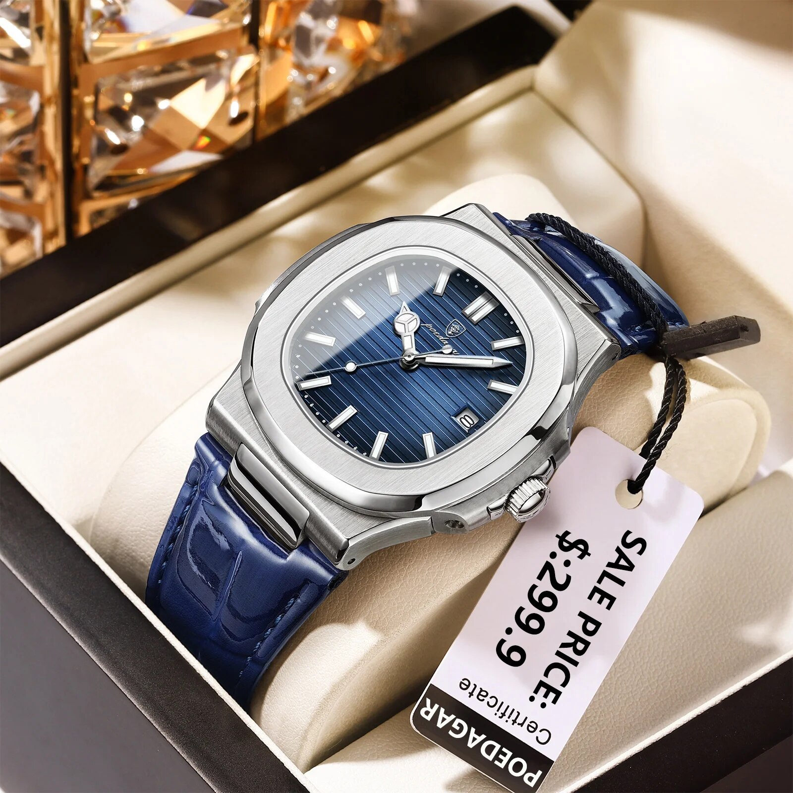 POEDAGAR Top Luxury Square Man - огляд і ціна Luxury Watch Hublot