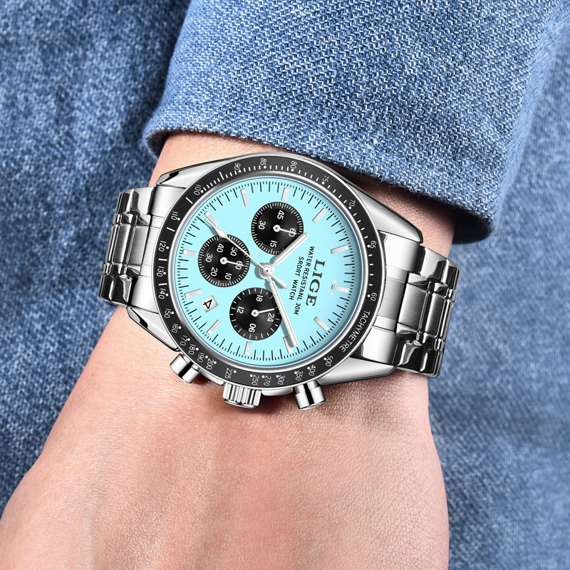 LIGE Top Brand Luxury New Men  - огляд і ціна Luxury Watch Low Price