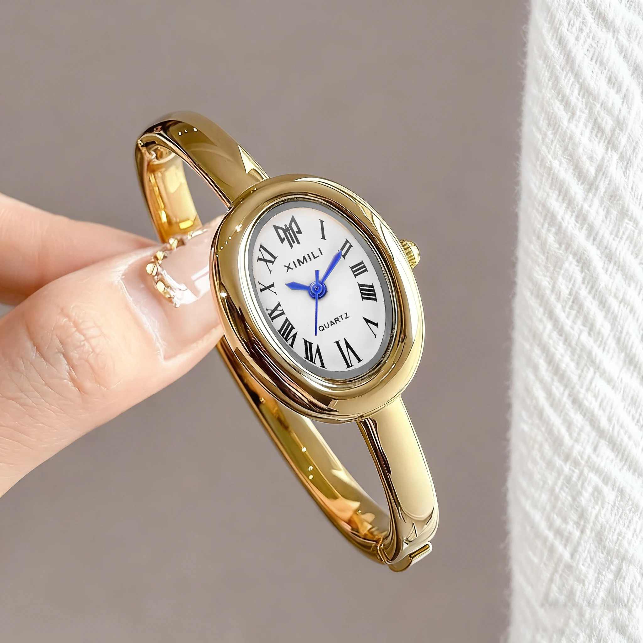 2026XIMILI Vintage Oval Bangle - огляд і ціна Luxury Watch White
