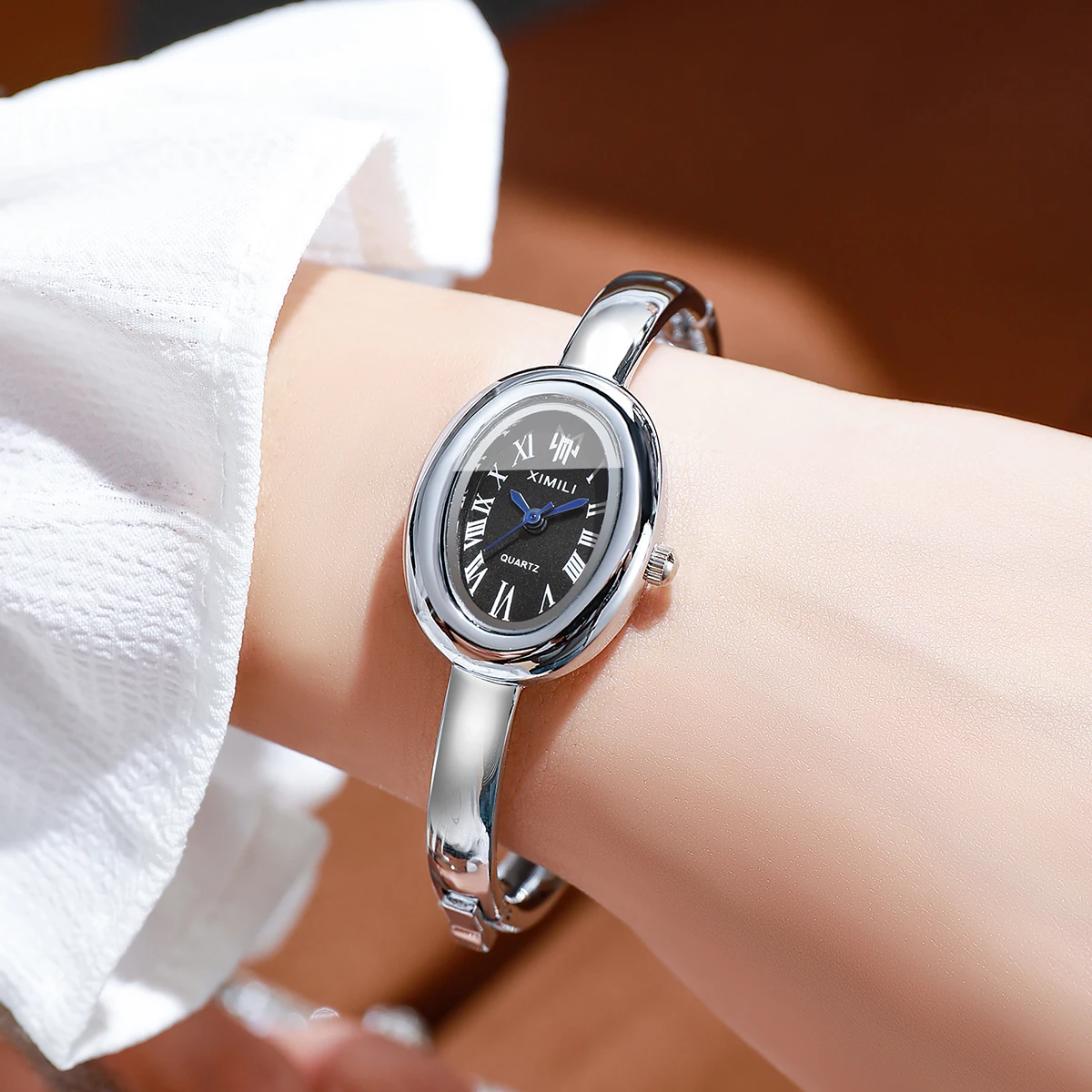 2026XIMILI Vintage Oval Bangle - огляд і ціна Luxury Watch White