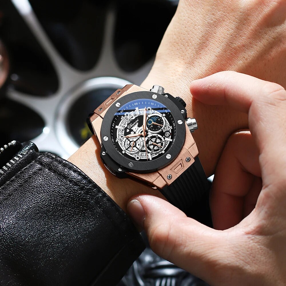 CHENXI Fashion Silicone Chrono - огляд і ціна Luxury Watch Hublot