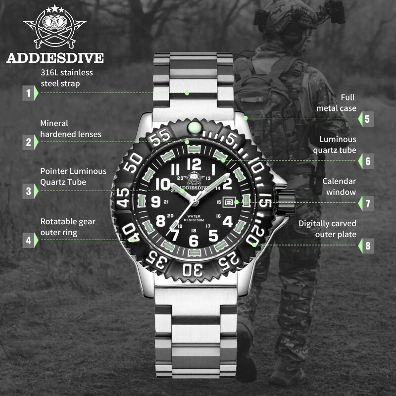 Addies Dive Men Fashion Casual - огляд і ціна Luxury Watch Longines