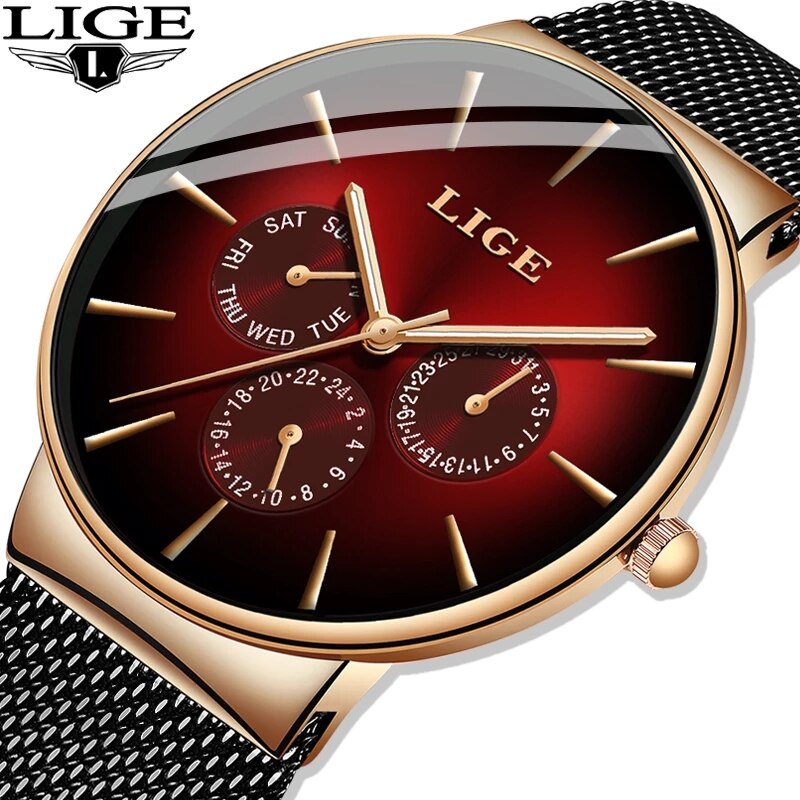 New LIGE Fashion Mens Watches  - огляд і ціна Luxury Watch Low Price