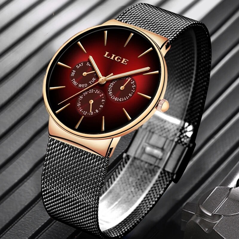 New LIGE Fashion Mens Watches  - огляд і ціна Luxury Watch Low Price