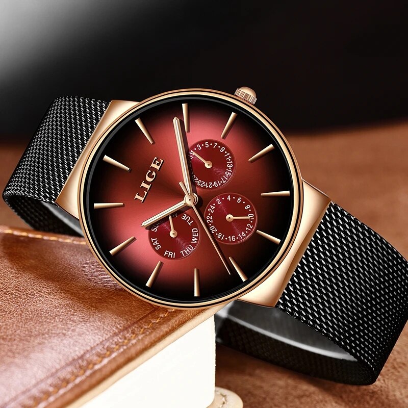 New LIGE Fashion Mens Watches  - огляд і ціна Luxury Watch Low Price